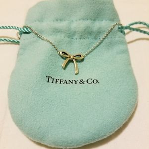Tiffany & Co Sterling silver mini bow necklace